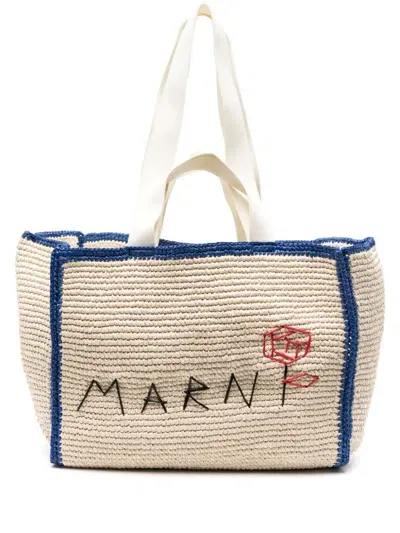 Marni Sillo Tote Bag In Neutrals