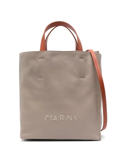 Marni Small Museo Shoulder Bag In Brown