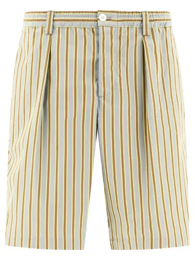 Marni Striped Bermuda Shorts In Multi