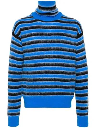 Marni Striped Sweater In 蓝色