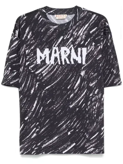 Marni T Shirt With Logo In Black