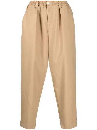 Marni Tapered-leg Elasticated-waist Trousers In 中性色