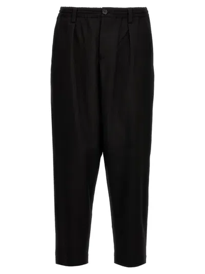 Marni Tropical Wool Crop Pants In Black