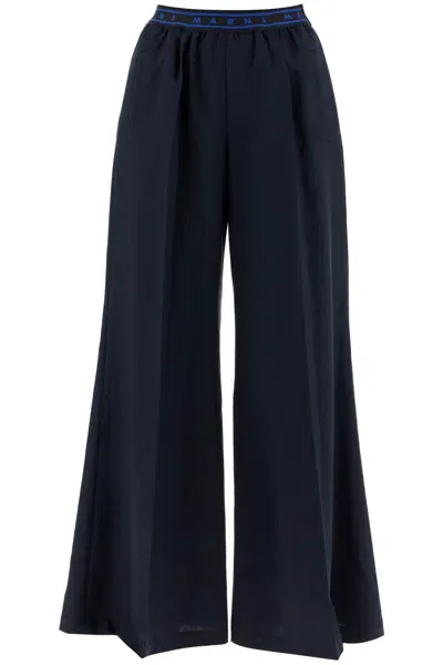 Marni Tropical Wool Palazzo Pants For In Multicolor