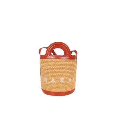 Marni Tropicalia Mini Bucket In Orange