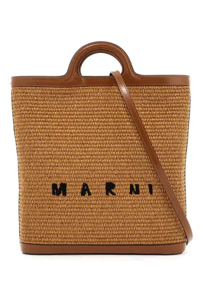 Marni Tropicalia Handbag In Marrone