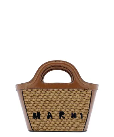 Marni Tropical-inspired Brown Handbag For Women