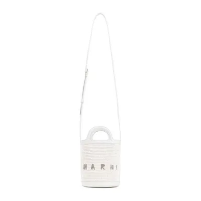 Marni Tropicalia Mini Bucket Bag In White