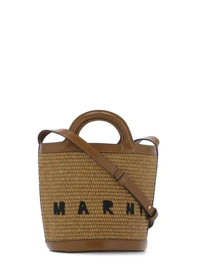 Marni Tropicalia Shoulder Bag In Brown