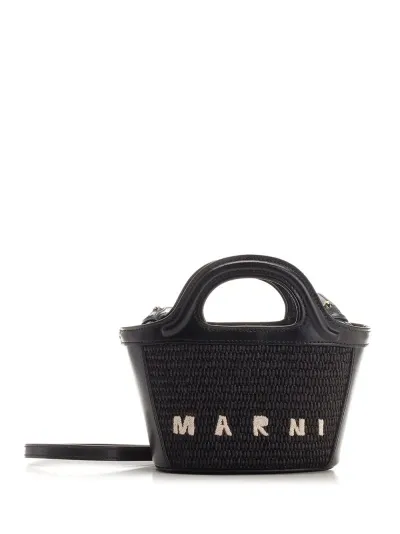 Marni Tropicalia Small Hand Bag In Black