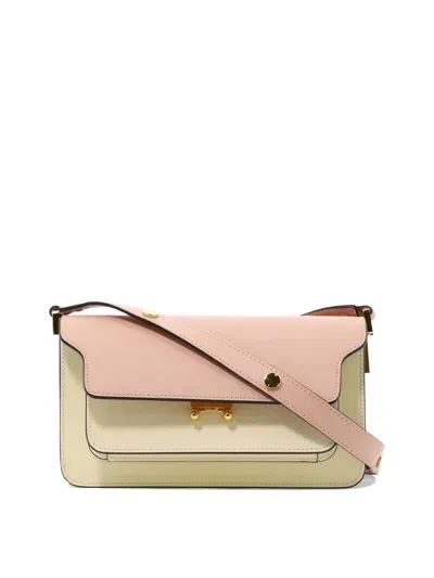 Marni Trunk East/west Crossbody Bags In Pink