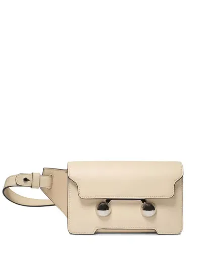 Marni Trunkaroo Crossbody Bag In White