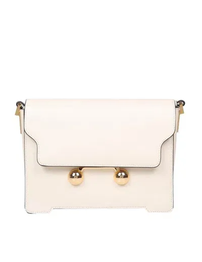 Marni Trunkaroon Calfskin Shoulder Bag In Neutrals