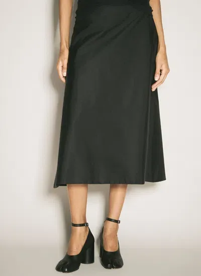 Marni Twill Midi Skirt In Black