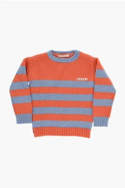 Marni Two-tone Striped Crew-neck Sweater