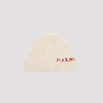 Marni Virgin Wool Hat L In Neutrals