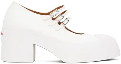 Marni 85mm Mary-jane Loafers In White