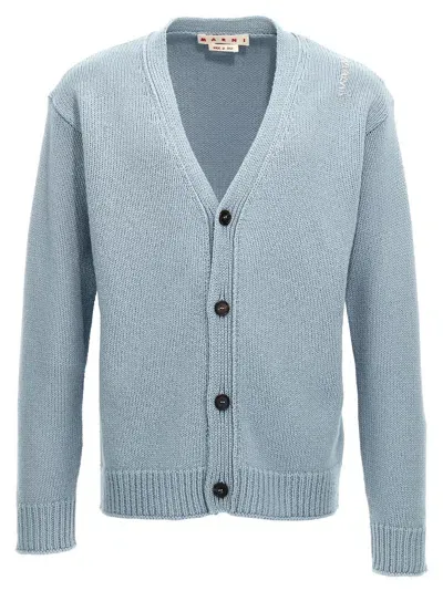 Marni Wool Cardigan In Blue