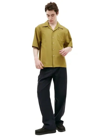 Marni Wool Short Sleeves Shirt In Yellow