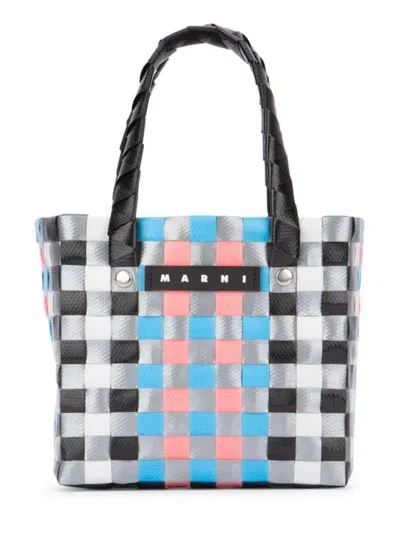 Marni Woven Basket Micro Bag In Black