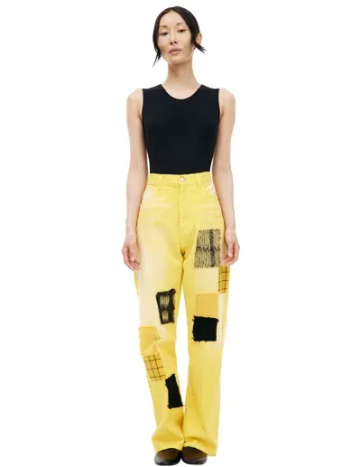 Marni Yellow Jeans With Patches