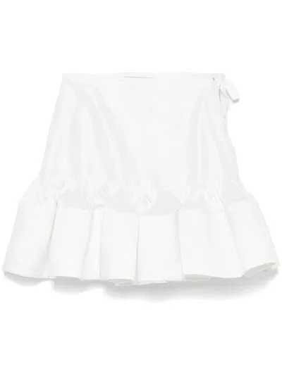 Marques' Almeida Silk Mini Skirt In White