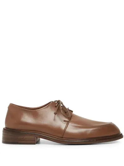 Marsèll Almond-toe Leather Oxford Shoes In Brown