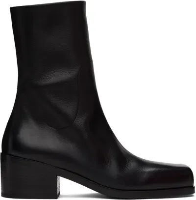 Marsèll Black Cassello Boots In 666 Black