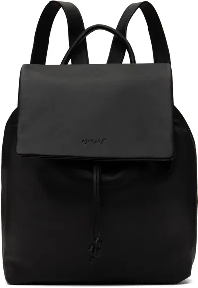 Marsèll Black Pattina Backpack In 666 Black