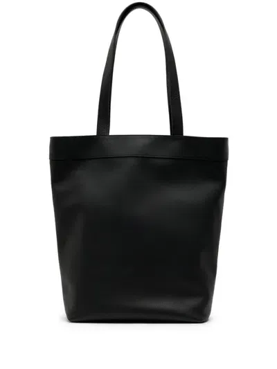 Marsèll Debossed Leather Tote Bag In Black