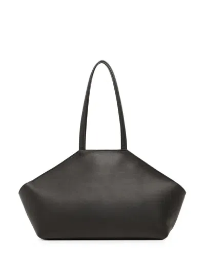 Marsèll Logo-debossed Leather Shoulder Bag In Black