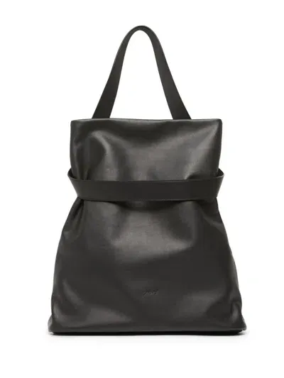 Marsèll Logo-debossed Leather Tote Bag In Black