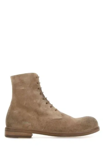 Marsèll Lace-up Suede Ankle Boots In Brown