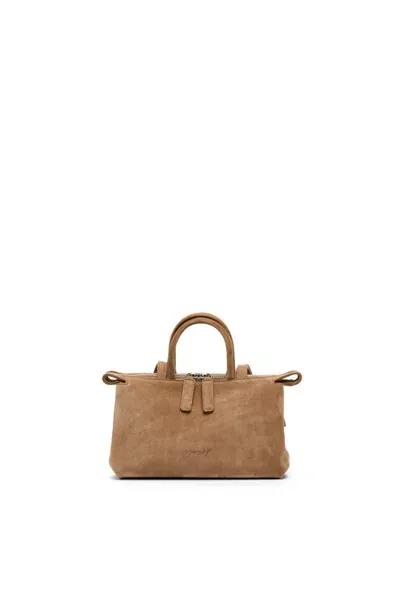 Marsèll Mini Orizzonte Logo Debossed Shoulder Bag In Brown