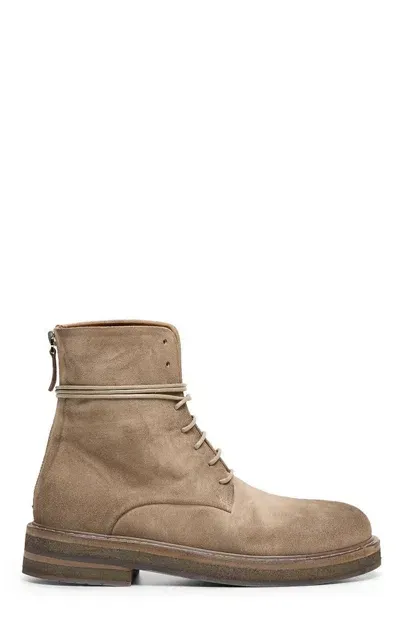 Marsèll Wig Amphibian 41mm Suede Ankle Boots In Beige