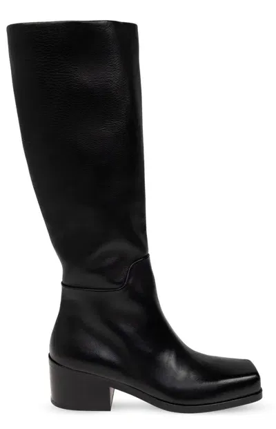 Marsèll Square Toe Zipped High Boots In Black