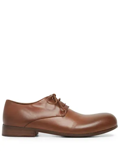 Marsèll Zucca Media Leather Derby Shoes In Brown