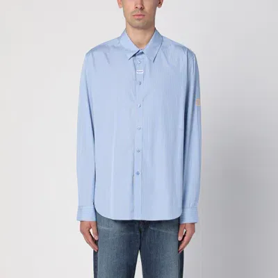 Martine Rose Blue Striped Cotton Shirt