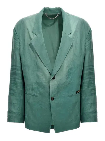 Martine Rose Sunbleach Blazer In Light Blue