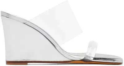 Maryam Nassir Zadeh Ssense Exclusive White Olympia Heeled Sandals In Silber