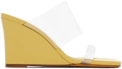 Maryam Nassir Zadeh Yellow Olympia Wedge Heeled Sandals In 659 Mousse