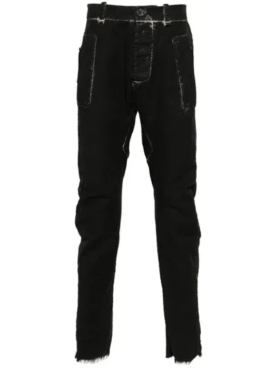 Masnada Bleach-effect Jeans In Black