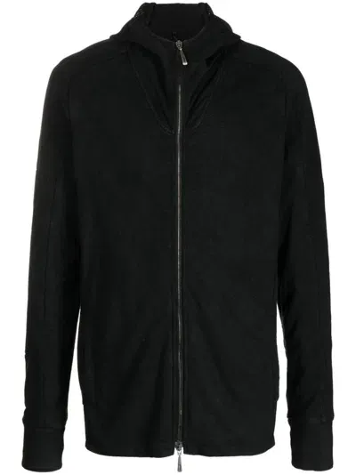 Masnada Mesh Panel Hooded Jacket In Schwarz