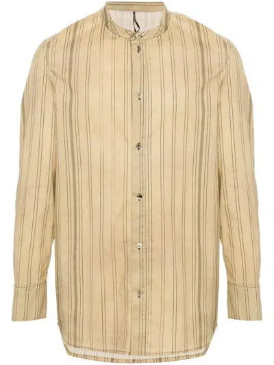 Masnada Striped Shirt In Nude