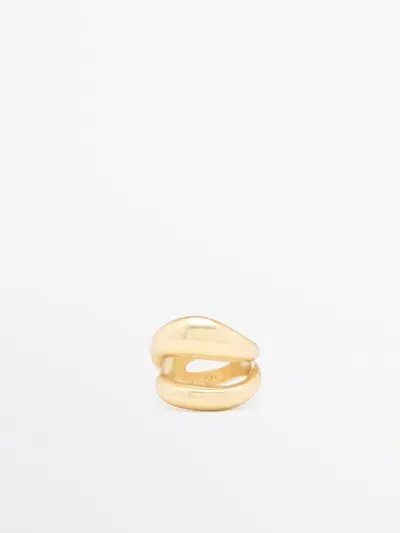 Massimo Dutti Ring Doppelt Abstrakt In Gold