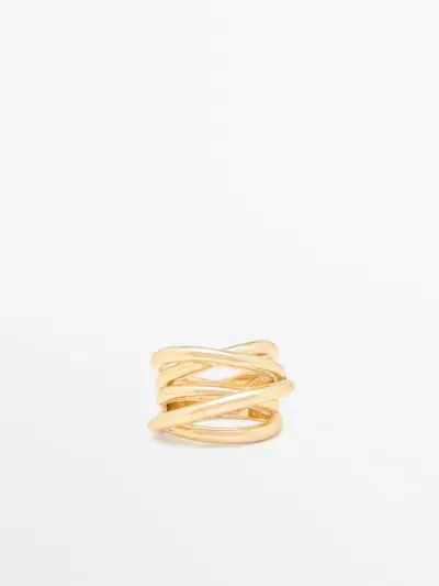 Massimo Dutti Ring Oval In Gold