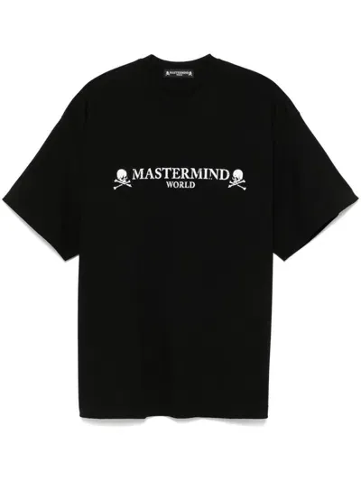 Mastermind Japan 3d Skull-print Cotton T-shirt In Black