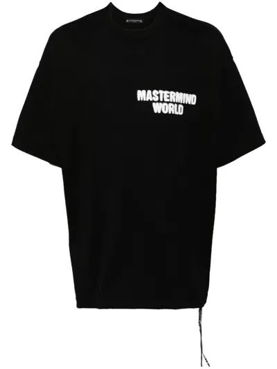 Mastermind Japan Spray-paint Effect T-shirt In Black