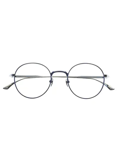 Masunaga Wright Eyewear In Navy/silver