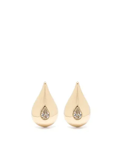 Mateo 14k Yellow Gold Droplet Diamond Earrings